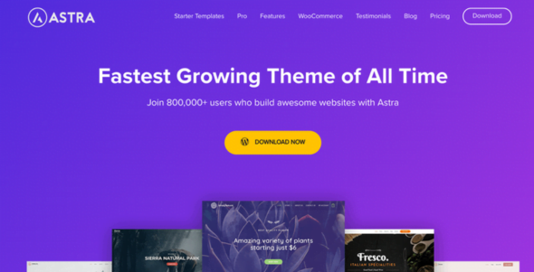 Astra – Fastest Growing Theme