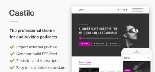 Castilo Podcast WordPress Theme