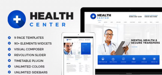 Health Center WordPress Theme