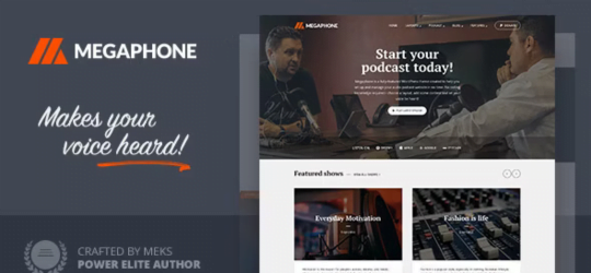 Megaphone Podcast WordPress Theme