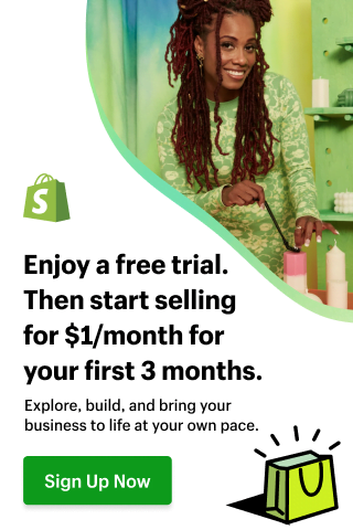 Bring your ideas to life for $1/monthThe future of business is yours to shape. Sign up for a free trial and enjoy 3 months of Shopify for $1/month on select plans.