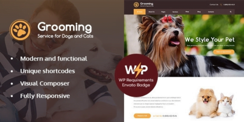 Pet Grooming WordPress Theme