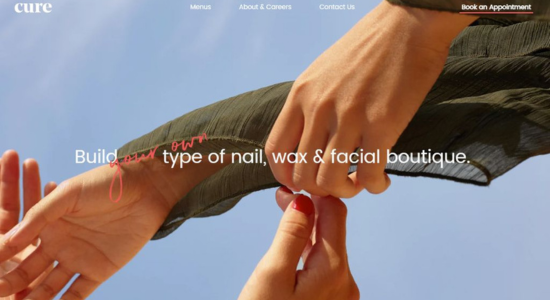 Cure Beauty Service Web Design Concepts