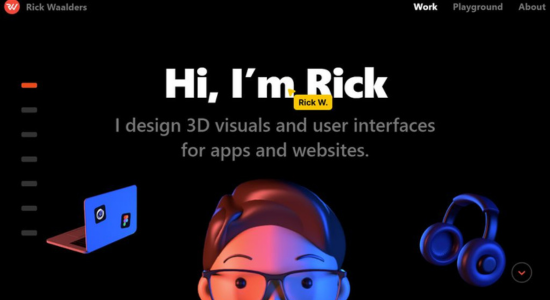 Rick Waalders 3D Web Design Concept