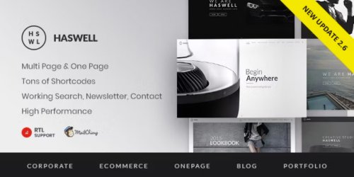 Haswell - Multipurpose One and Multi-page Template